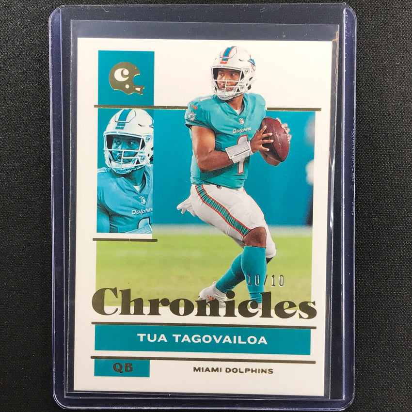 2021 Chronicles Tua Tagovailoa Chronicles Base Set Gold 10/10