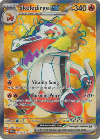 FULL ART Skeledirge ex - 233/193 - Secret Rare Paldea Evolved – Cherry ...