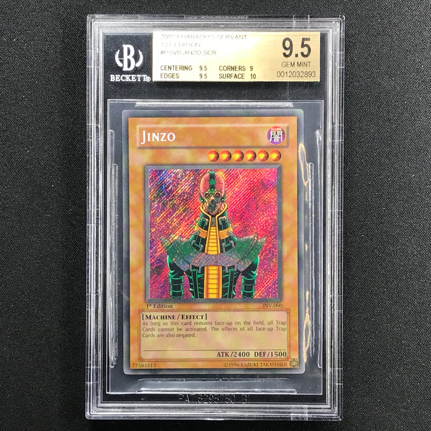 Bgs 9.5 Jinzo - Psv-000 - Secret Rare Pharaohs Servant 1st Edition 893 –  Cherry Collectables