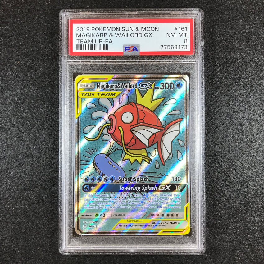 Psa 8 outlet Magikarp And Wailord GX Alternate Art