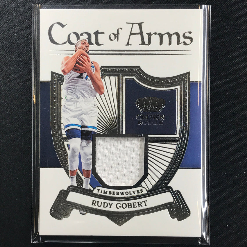 2022-23 Crown Royale Rudy Gobert Coat Of Arms Jersey Silver No Rbg