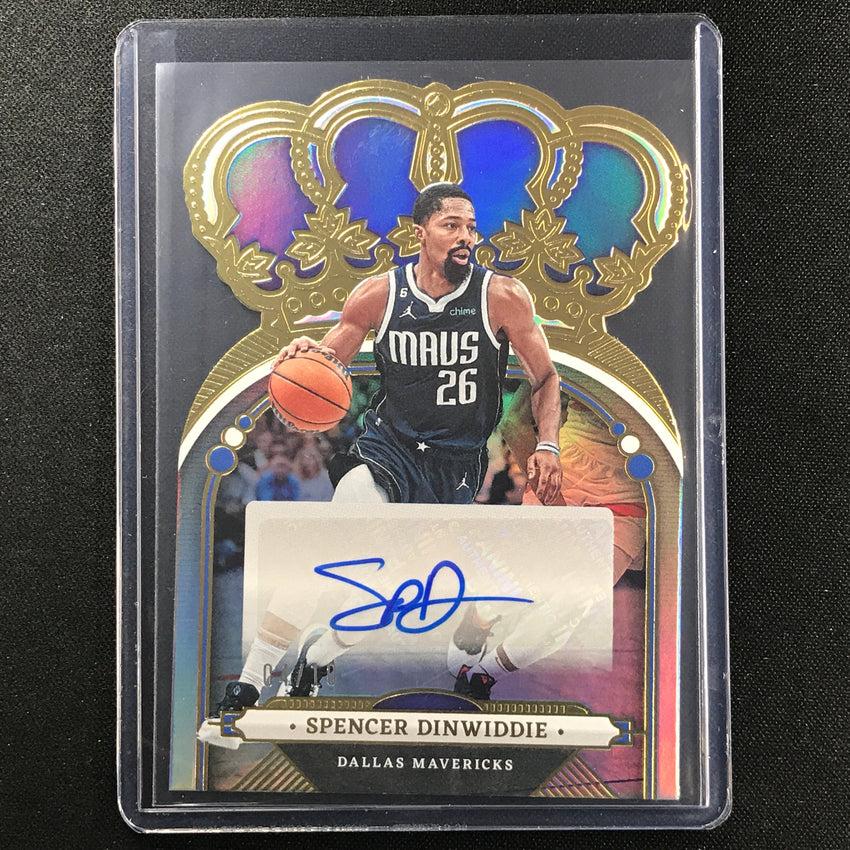 2022-23 Crown Royale Spencer Dinwiddie Crown Auto Die-cut Gold 4/10