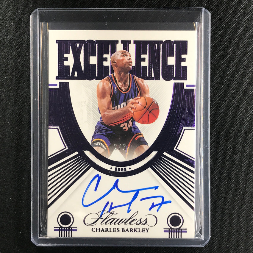 2021-22 Flawless Charles Barkley Excellence Signatures Auto Amethyst Purple 3/3