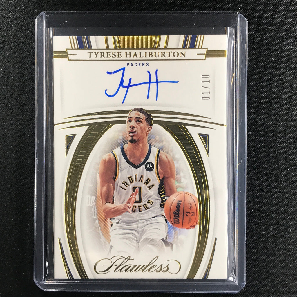 2021-22 Flawless Tyrese Haliburton Flawless Auto Gold 1/10 – Cherry ...