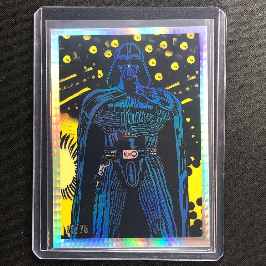 2023 Star Wars Galaxy Chrome Darth Vader Darth Vader Bounty Hunters Prism 21/75