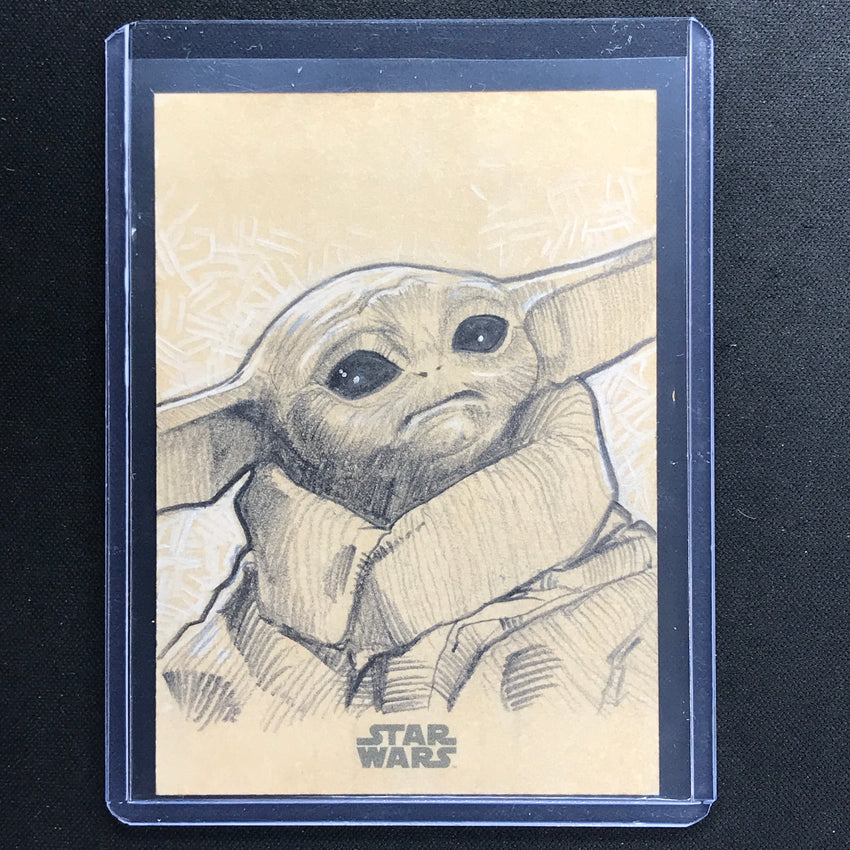 2023 Star Wars Galaxy Chrome Grogu Sketch Card 1/1 Alex Mines – Cherry  Collectables