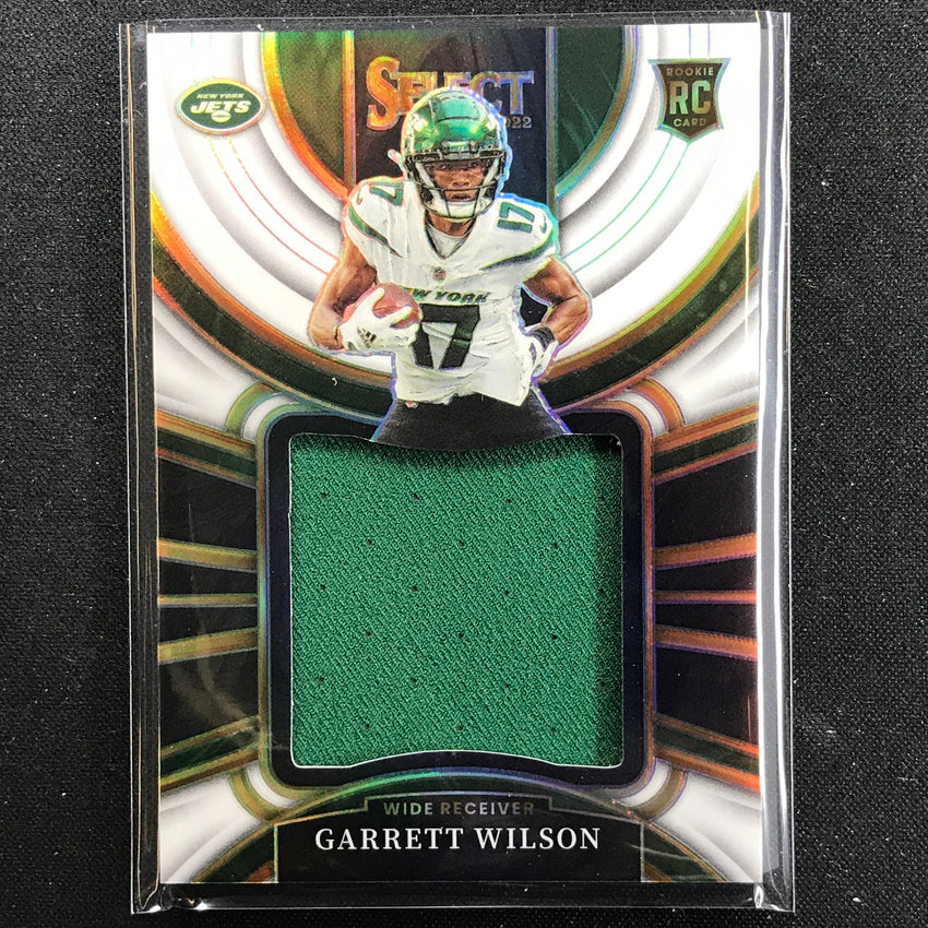 2022 Select Garrett Wilson Jumbo Rookie Swatch Jersey White 9/75 ...