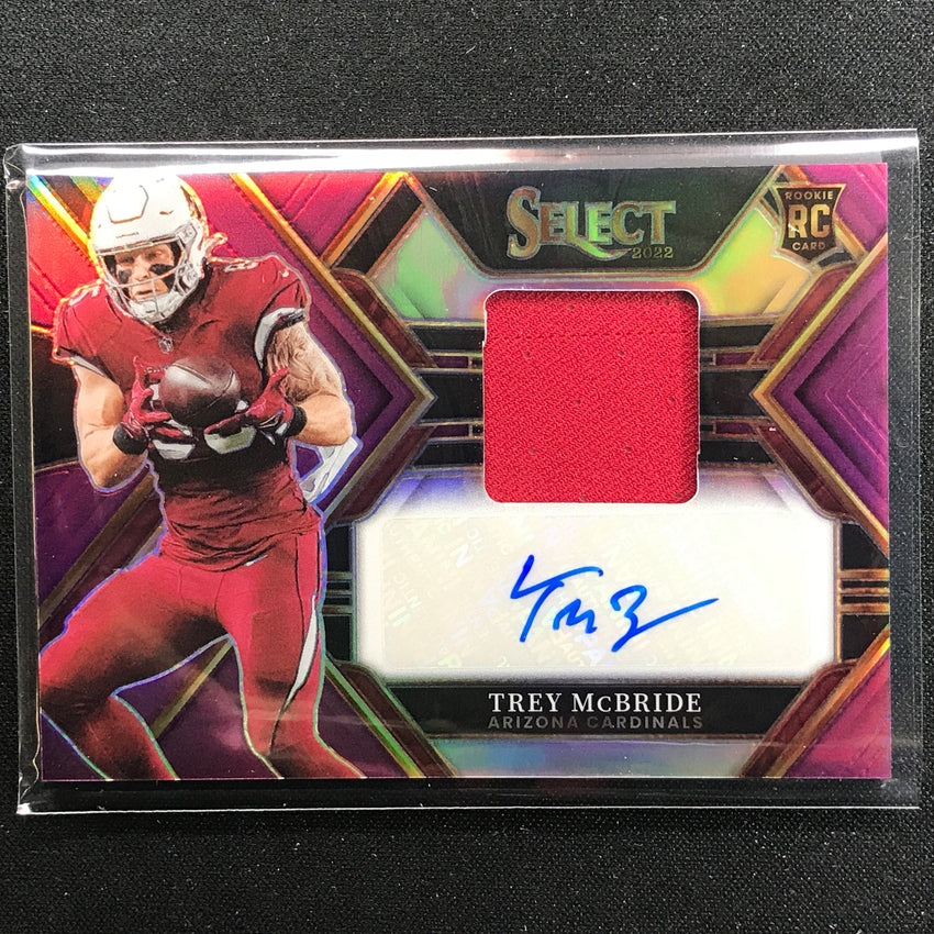 2022 Select Trey Mcbride Rookie Signatures Memorabilia Jersey Auto Purple 15/49