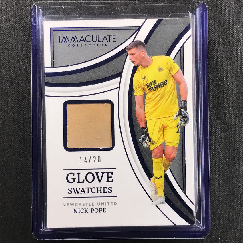 2022-23 Immaculate NICK POPE Glove Swatches Patch Relic Sapphire 14/20 ...