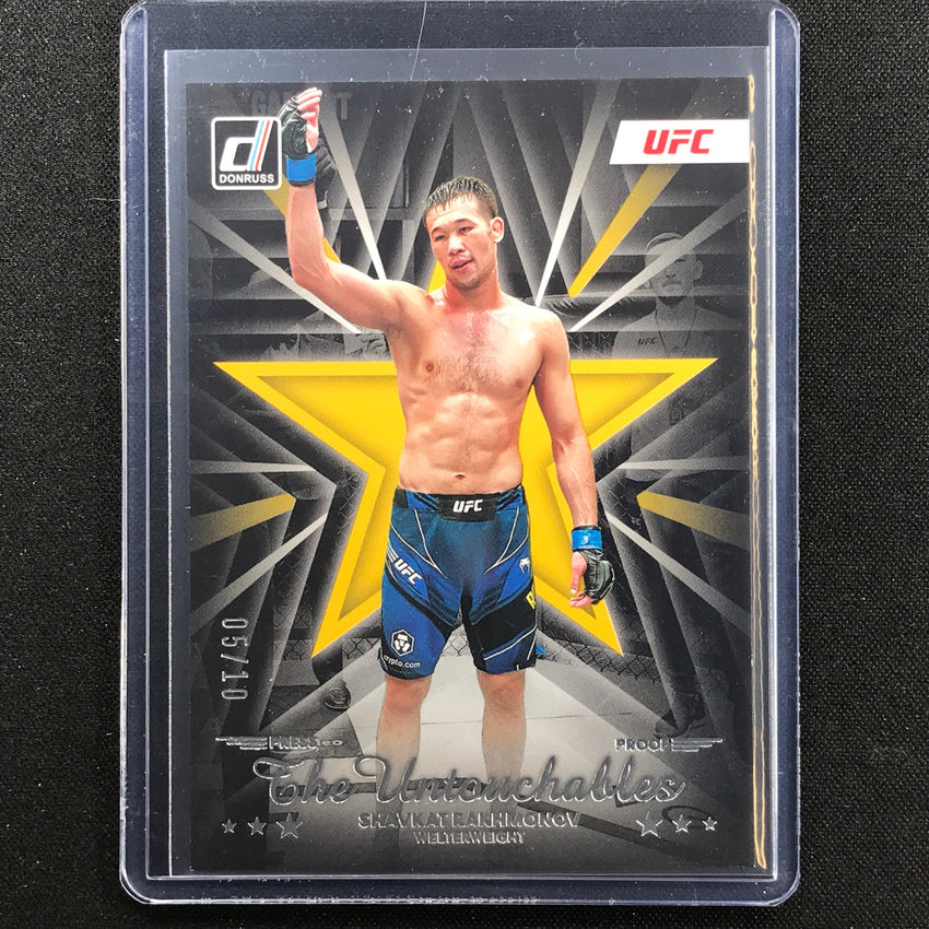 2023 Donruss Ufc Shavkat Rakhmonov The Untouchables Press Proof Gold 5/10