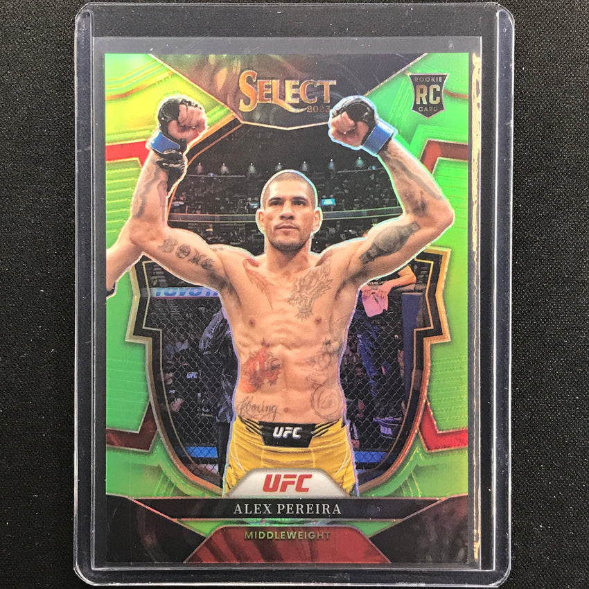 2023 Select UFC ALEX PEREIRA Concourse Rookie Neon Green 3/75 #65 ...