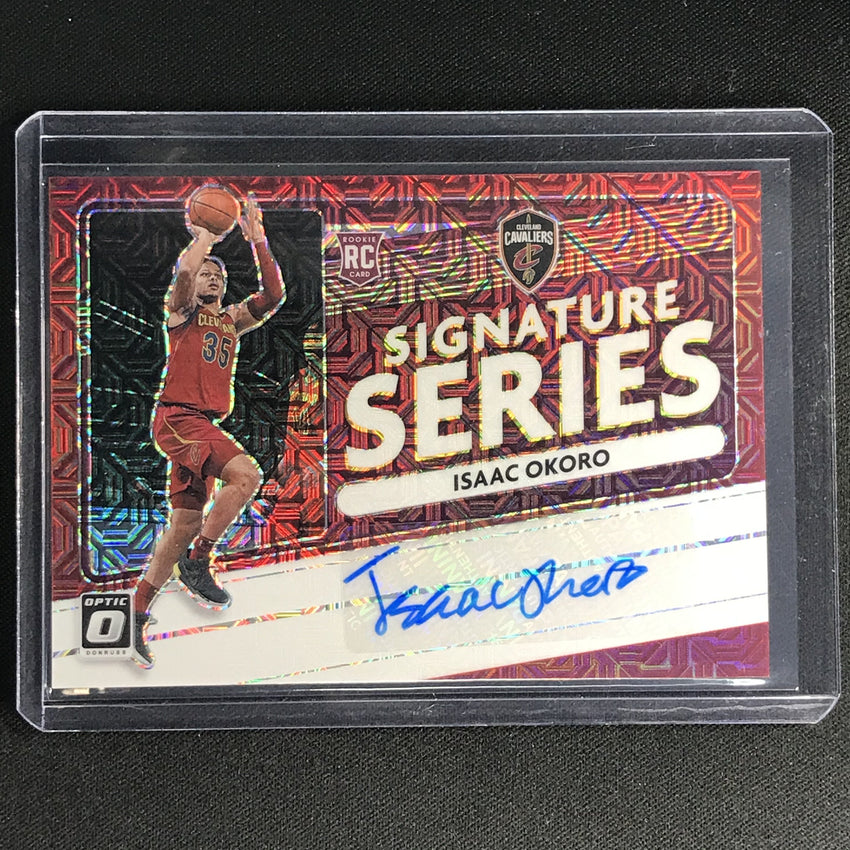 2020-21 Donruss Optic Isaac Okoro Signature Series Rookie Auto Choice Red No Iok