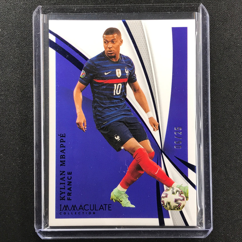 2021 Immaculate Kylian Mbappe France Base Sapphire 6/25