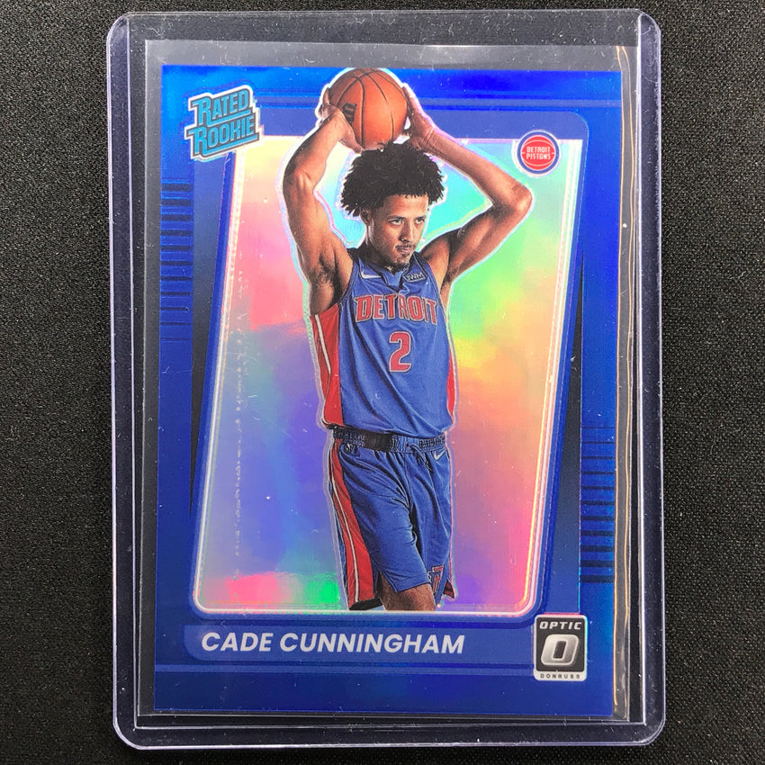 2021-22 Donruss Optic Cade Cunningham Rated Rookie Blue Prizm 27/59 –  Cherry Collectables