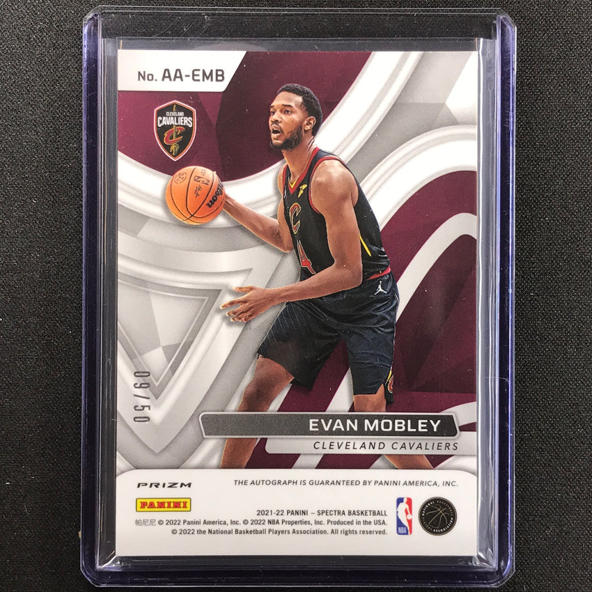 2021-22 Spectra Evan Mobley Aspiring Rookie Auto Green Scope 9/50