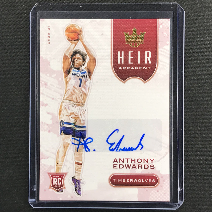 2020-21 Court Kings Anthony Edwards Heir Apparent Rookie Auto 39/99 –  Cherry Collectables