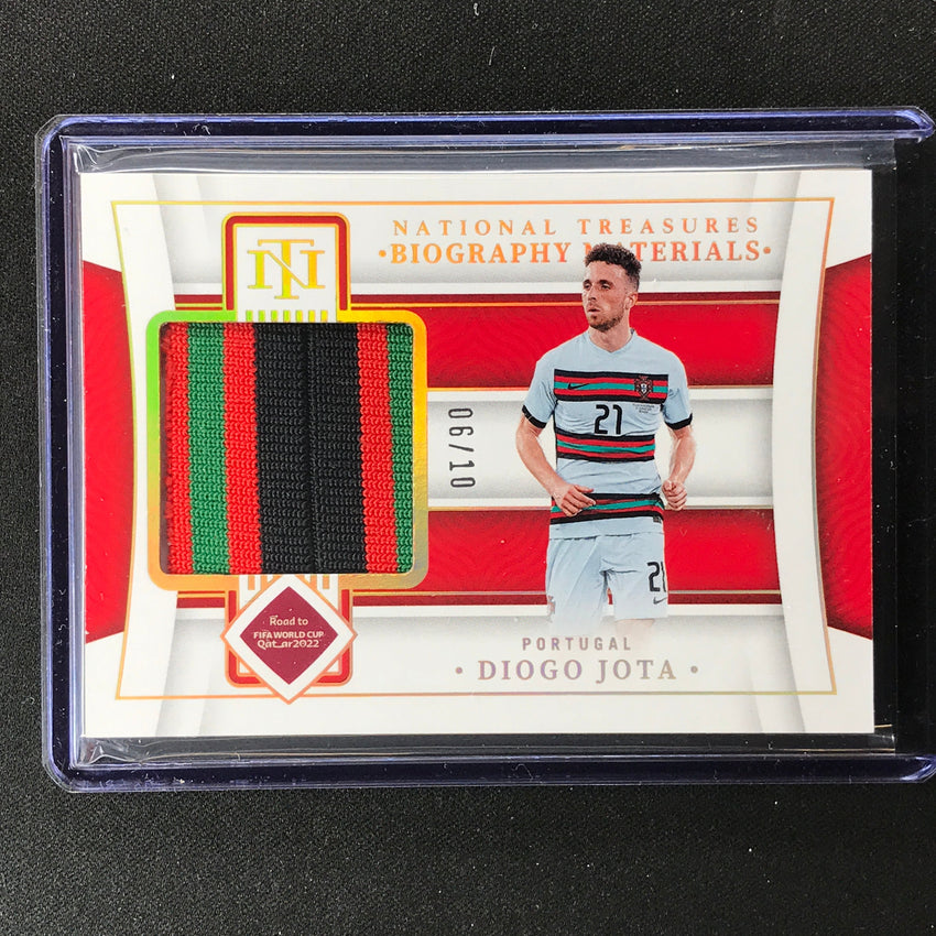 2022 National Treasures World Cup Qatar Diogo Jota Biography Patch Gol