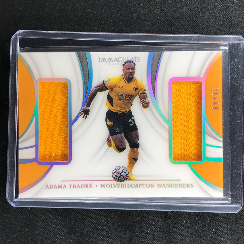 2021 Immaculate Adama Traore Jumbo Dual Patches Jersey Relic Silver 26/49