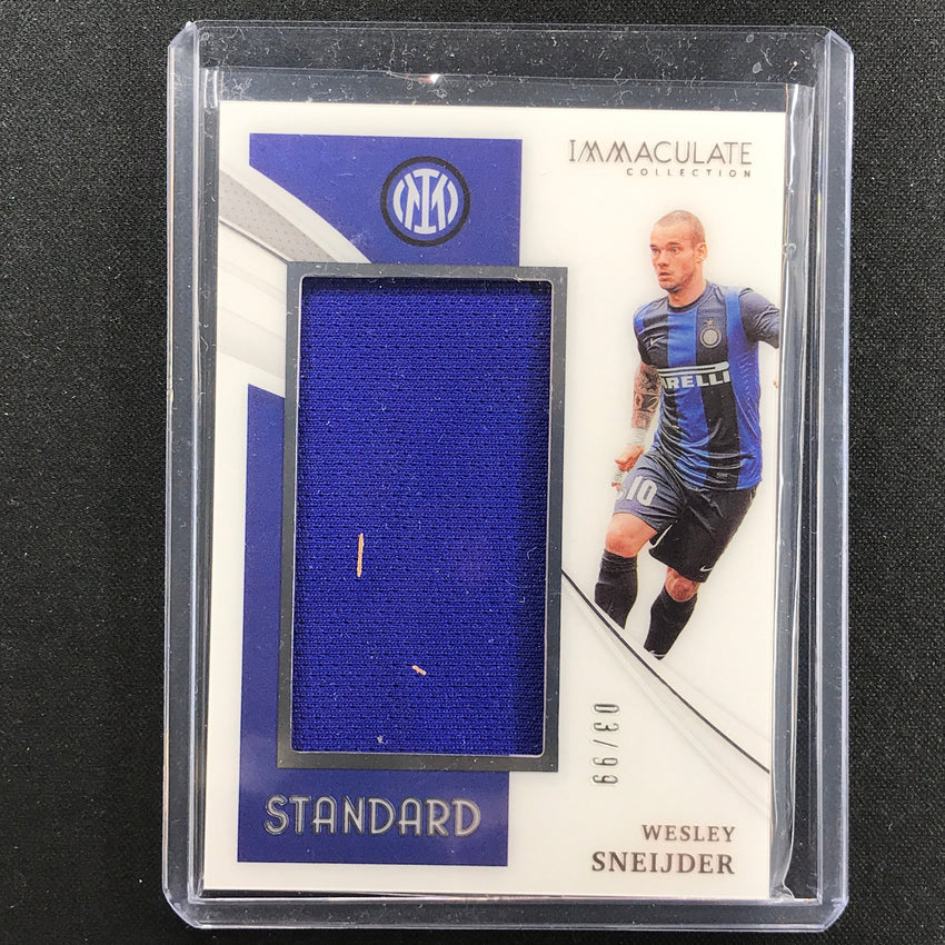 2021 Immaculate Wesley Sneijder Standard Acetate Jersey Relic Silver 3/99