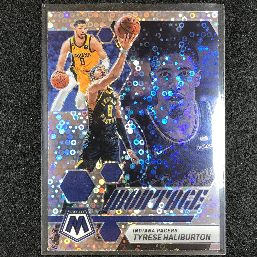 2022-23 Mosaic TYRESE HALIBURTON Montage Fast Break Silver Disco #30 ...