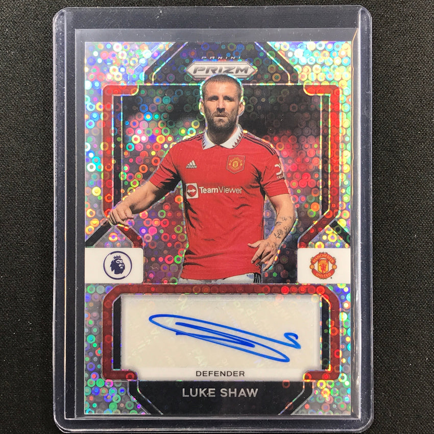 2022-23 Prizm EPL LUKE SHAW Breakaway Signatures Auto Silver Disco #LS ...