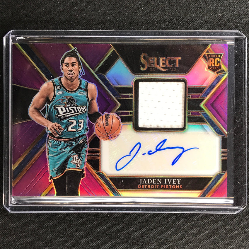 2022-23 Select Jaden Ivey Rookie Jersey Auto Purple 20/99