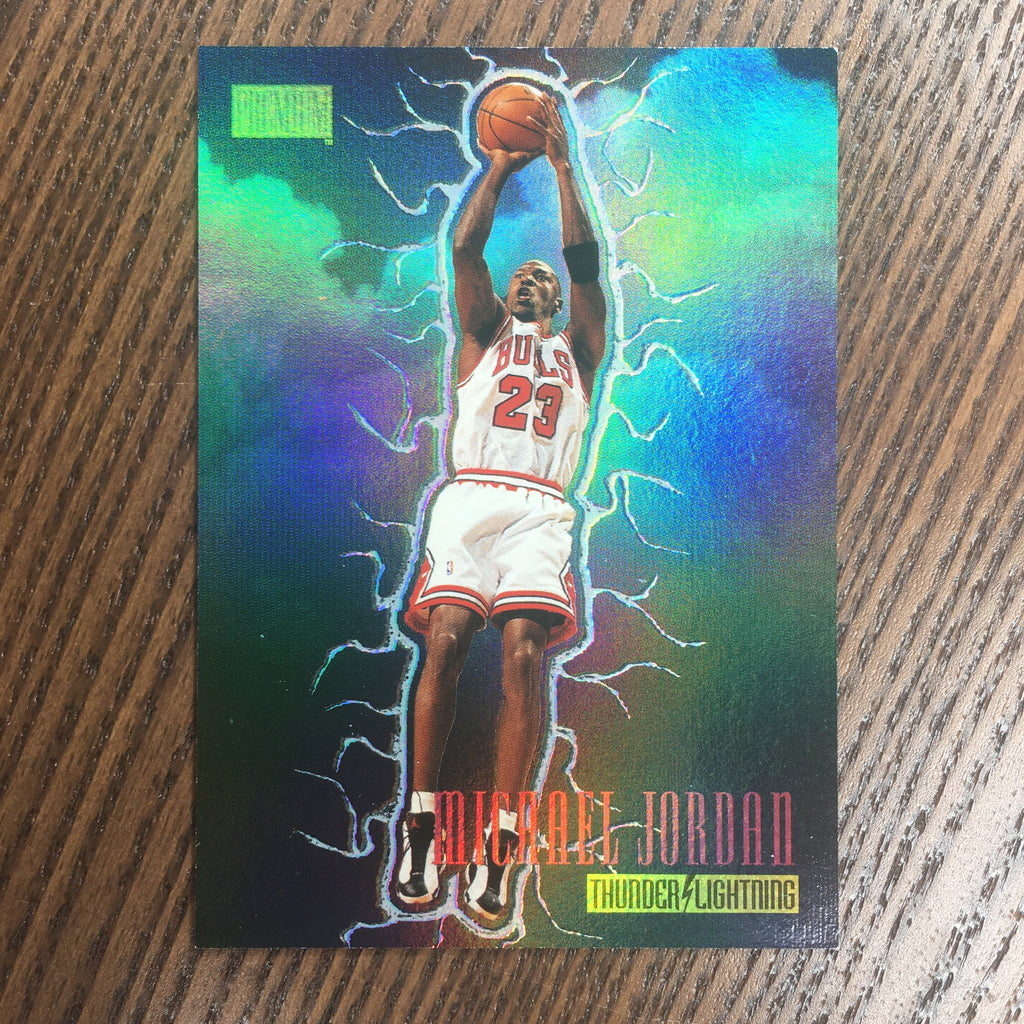 1997-98 Skybox Premium MICHAEL JORDAN Thunder Lightning Refractor #5 ...