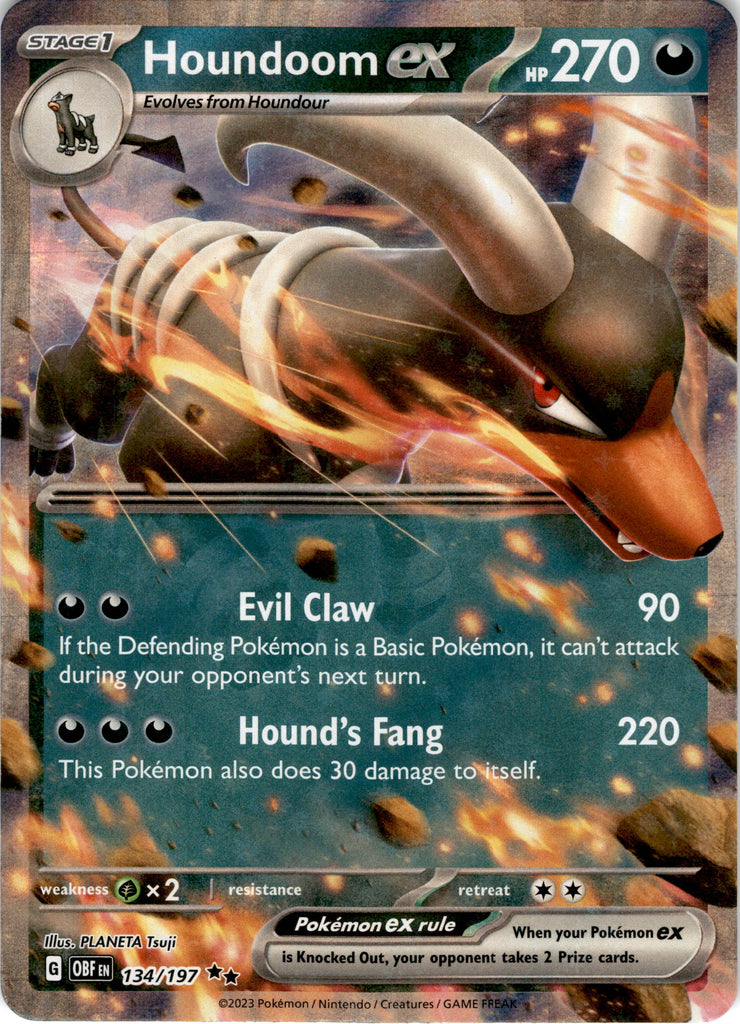 Houndoom EX - 134/197 - Ultra Rare Obsidian Flames – Cherry Collectables