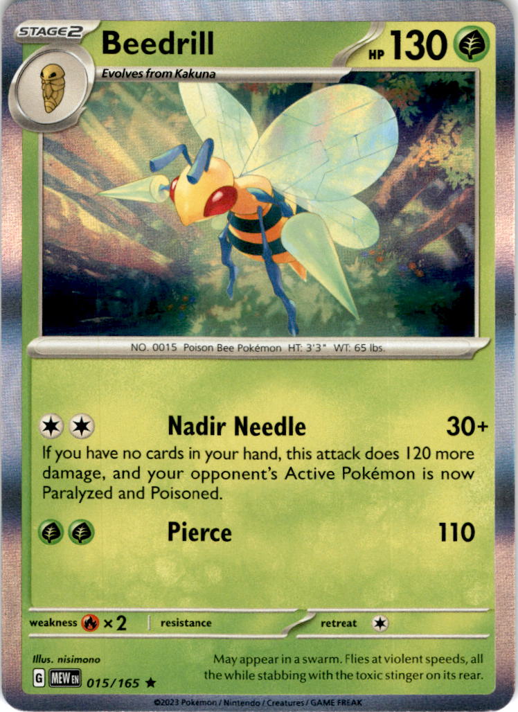 Beedrill - 015/165 - Holo Rare Scarlet & Violet 151