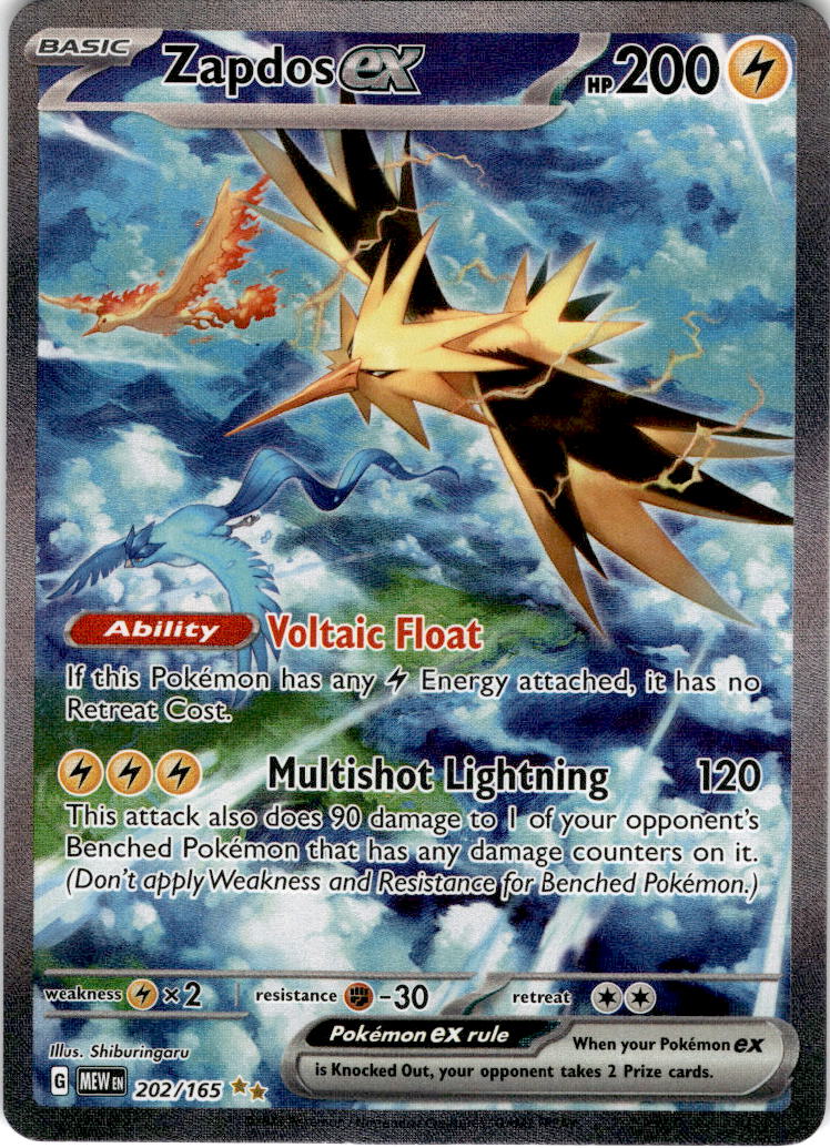 Zapdos ex - 202/165 - SPECIAL - Illustration Rare Scarlet & Violet 151