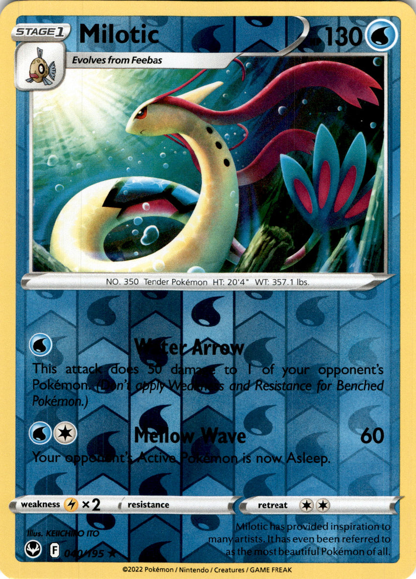 Milotic - 040/195 - Rare Reverse Holo Silver Tempest